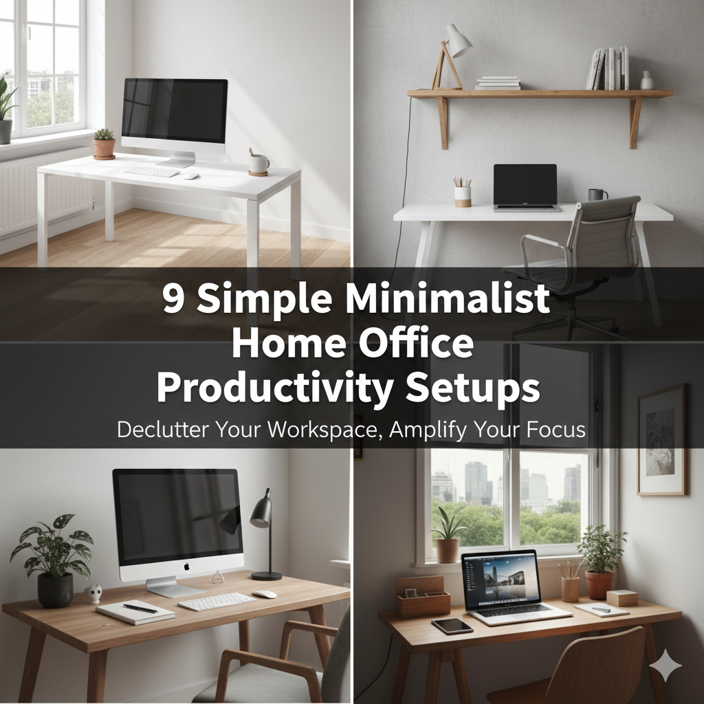 9 Simple Minimalist Home Office Productivity Setups Everyone Can Do