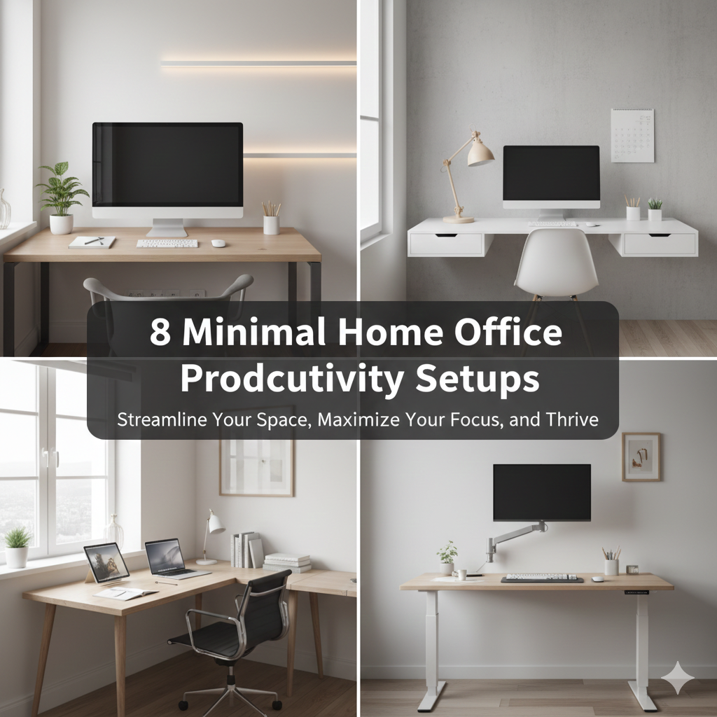 8 Minimal Home Office Productivity Setups for Distraction-Free Work