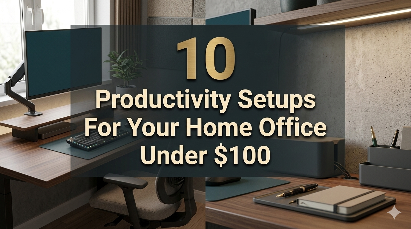 10 Productivity Setups For Your Home Office Under $100