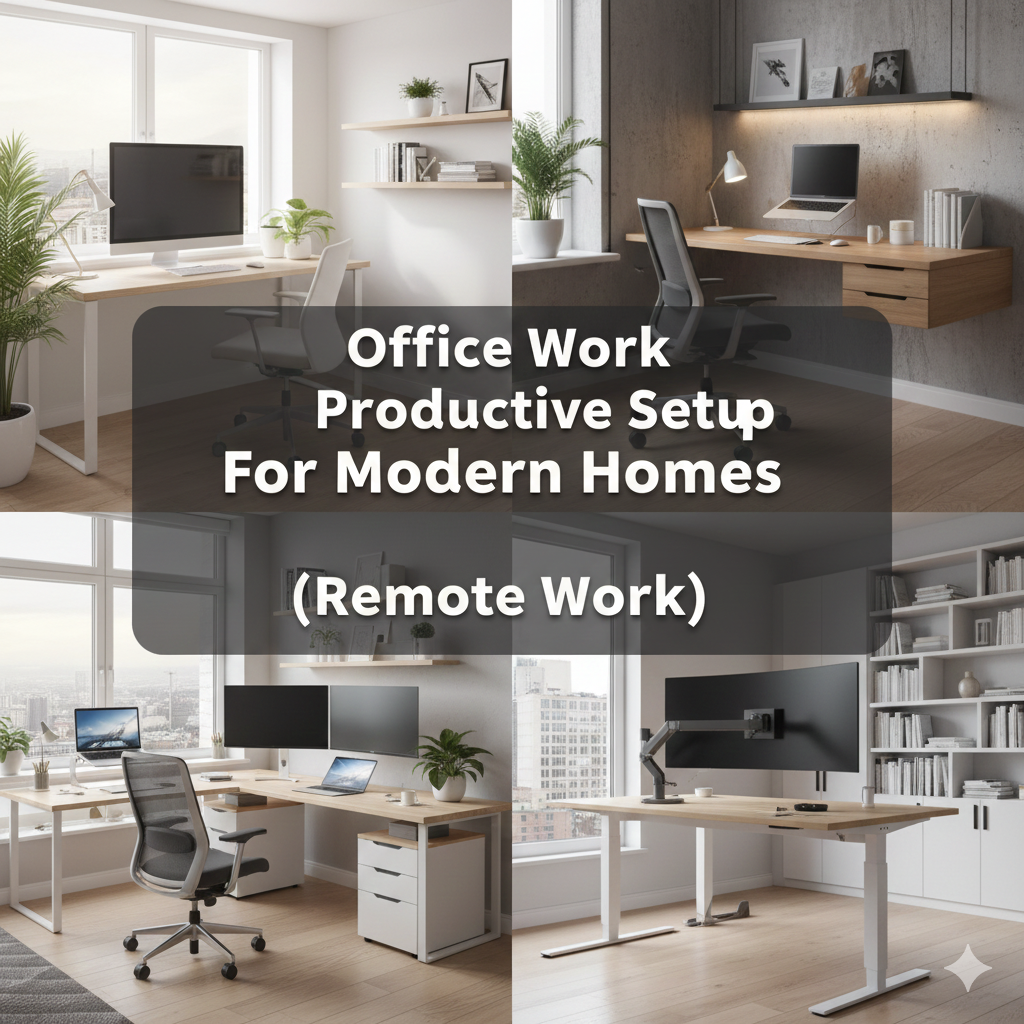 Office Work Productive Setup For Modern Homes (Remote Work)