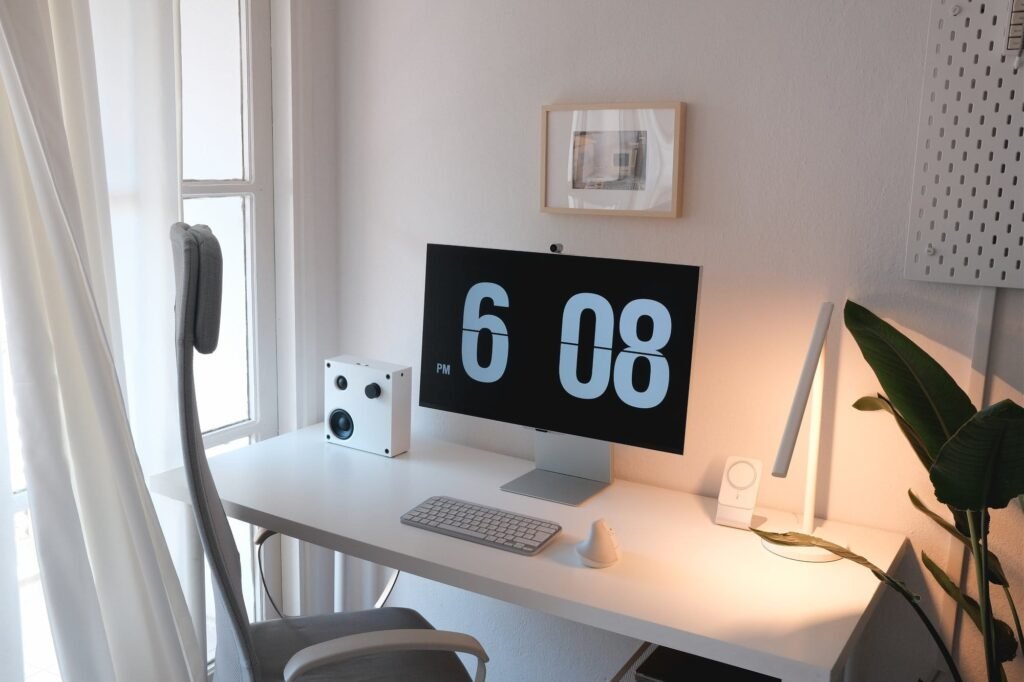 White Desk Setup